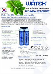 THIẾT BỊ LỌC NƯỚC UỐNG WATEK, MODEL: HQ9-2EU-UV - NHẬP KHẨU HÀN QUỐC
